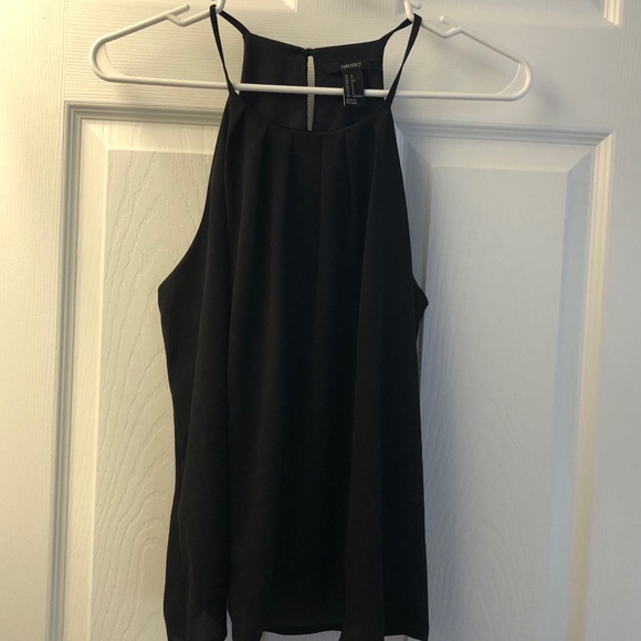 Forever 21 Tops - Forever 21 high neck pleat chiffon tank